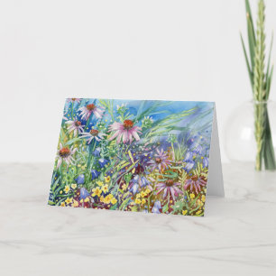 Cartão De Agradecimento Notecard Vazio "Echinacea Meadow"