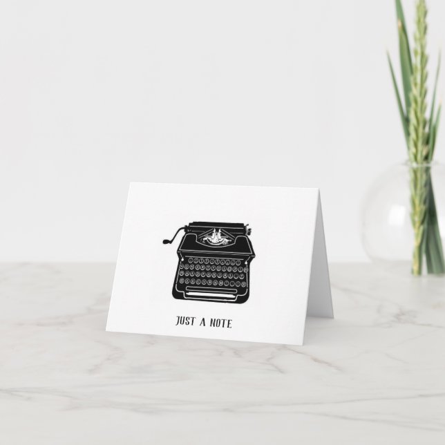 Cartão De Agradecimento Notecards de máquinas de escrever (Frente)