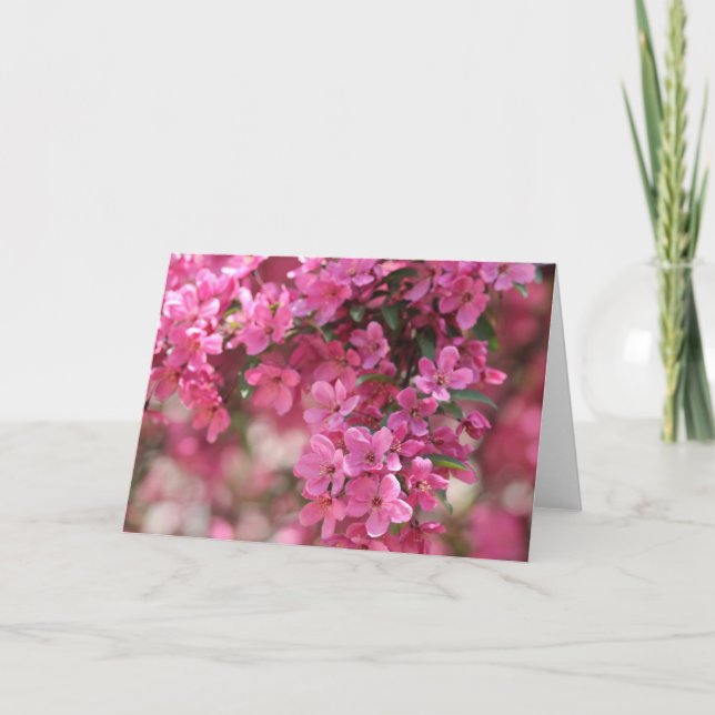 Cartão De Agradecimento Notecards floral cor-de-rosa (Frente)