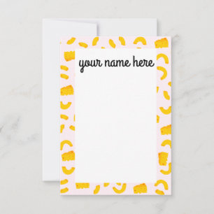Cartão De Agradecimento Notecards Mac e Queijo Personalizados