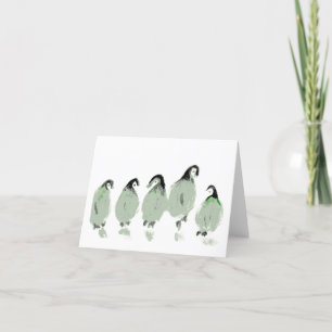 Cartão De Agradecimento Notecards Penguins