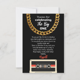 Cartão De Agradecimento Notorious One 1st Birthday Thank You card