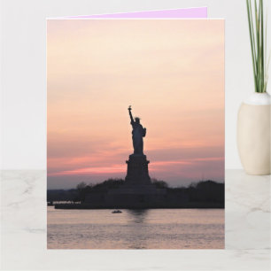 CARTÃO DE AGRADECIMENTO NOVA YORK STATUE LIBERTY BIRTHDAY BIG GREETING CAR
