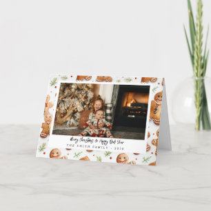 Cartão De Agradecimento Novelty Gingerbird Men Foto de Férias