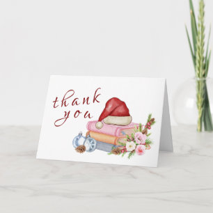Cartão De Agradecimento Novo Capítulo Começa Floral de Inverno Baby Shower