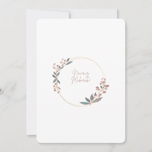 Cartão De Agradecimento Nowruz Mubarak! (Frente)