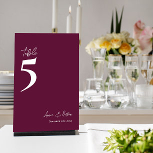 Cartão De Agradecimento Número da Tabela de Casamento de Cor do Vinho Clás
