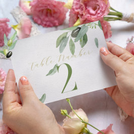 Cartão De Agradecimento Número de Tabelas de Ramificação da Oliva Toscana 