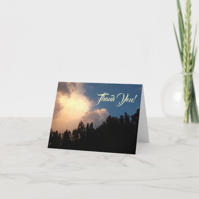 Cartão De Agradecimento Nuvem brilhante (Frente)