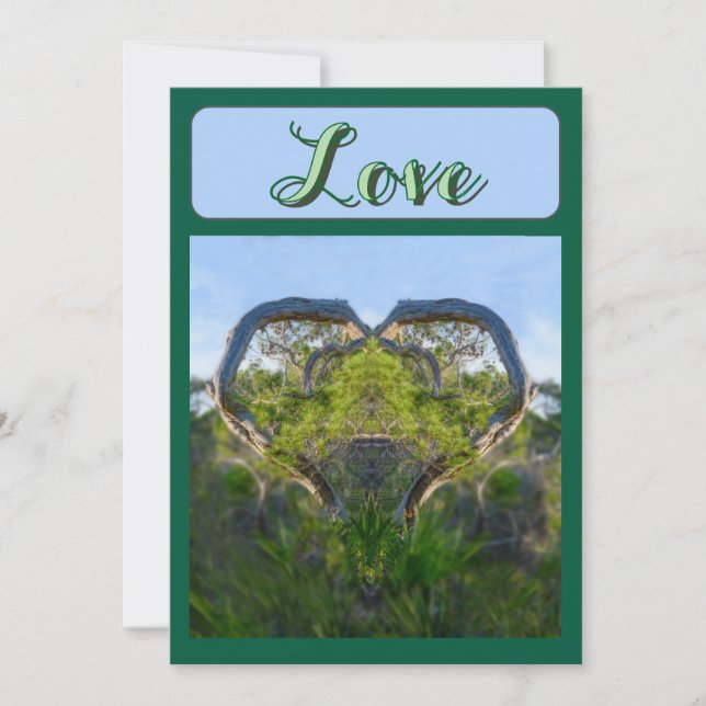 Cartão De Agradecimento O Amor Da Natureza (Frente)