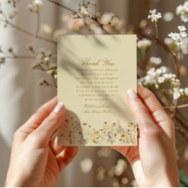 Cartão De Agradecimento O Amor De Flor Selvagem Está Em Chá de panela De S