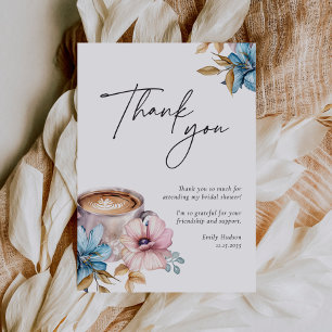 Cartão De Agradecimento O amor é criar Chá de panela de café