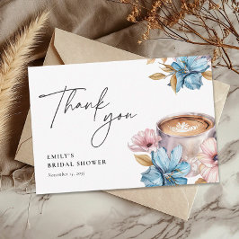 Cartão De Agradecimento O amor é criar Chá de panela de café