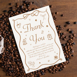 Cartão De Agradecimento O amor é criar Chá de panela de café