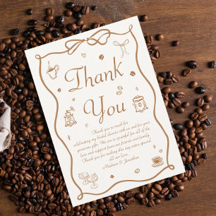 Cartão De Agradecimento O amor é criar Chá de panela de café