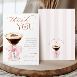 Cartão De Agradecimento O amor é criar Chá de panela de coquete