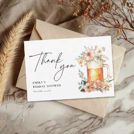 Cartão De Agradecimento O amor é criar Chá de panela Floral