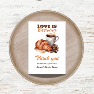 Cartão De Agradecimento O Amor está Cozinhando Café Chás de Noiva Francese