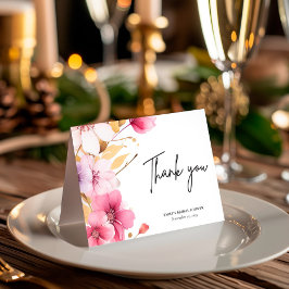 Cartão De Agradecimento O amor está no Bloom Chá de panela