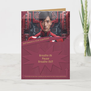 Cartão De Agradecimento O autocontrolo é o seu SuperPower