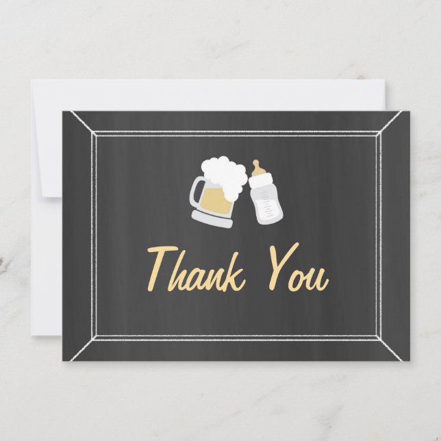 Cartão De Agradecimento O "bebê está fabricando cerveja" o obrigado você (Frente)