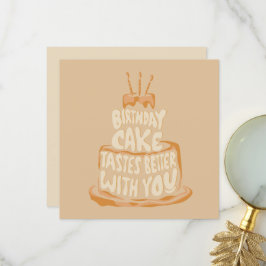 Cartão De Agradecimento O Bolo De Aniversário Tem Melhor Gosto Com Você -