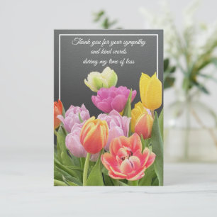 Cartão De Agradecimento O Buquê Das Tulipas