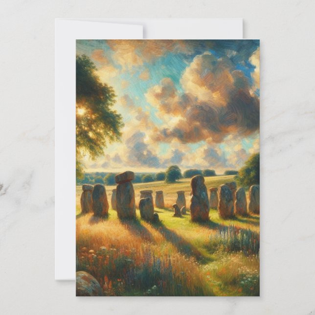 Cartão De Agradecimento O Círculo da Pedra - Avebury (Frente)