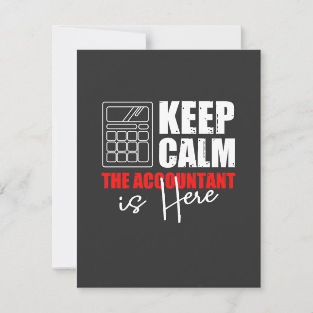 Cartão De Agradecimento O Contador Está Aqui (Frente)