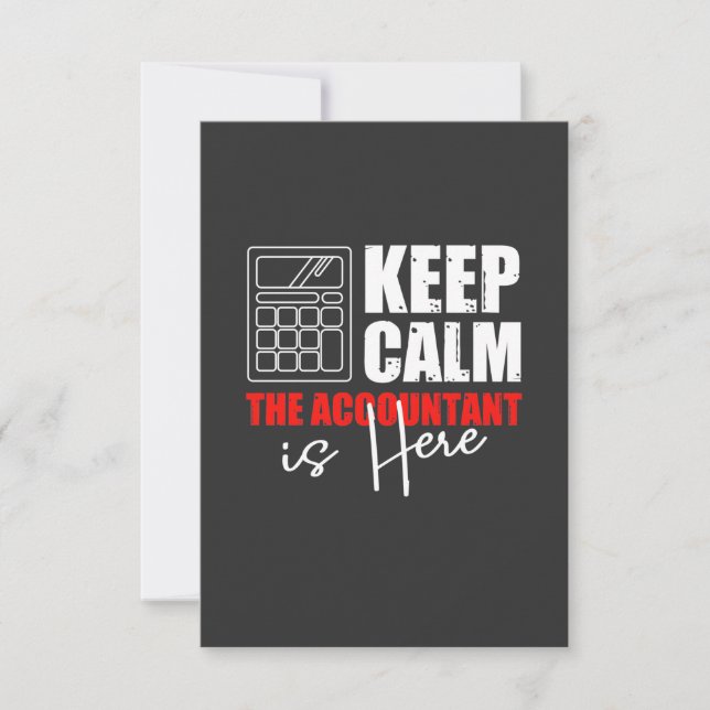 Cartão De Agradecimento O Contador Está Aqui (Frente)