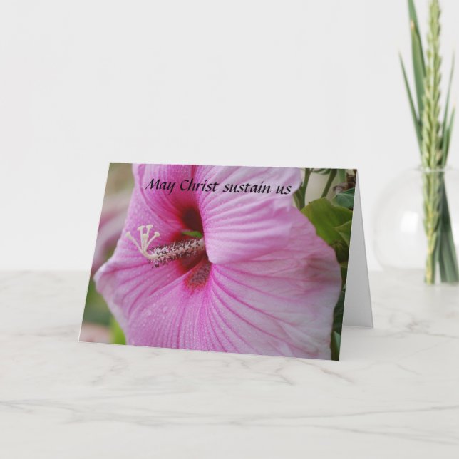 Cartão De Agradecimento O cristo de maio sustenta-nos (Frente)