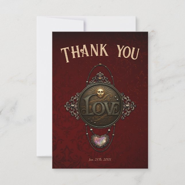 Cartão De Agradecimento O Emblema do Amor (Frente)