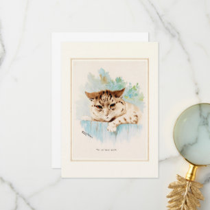 Cartão De Agradecimento O gato ao lado de Louis Wain
