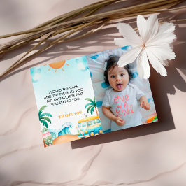 Cartão De Agradecimento O Grande, Foto de Aniversário Surf