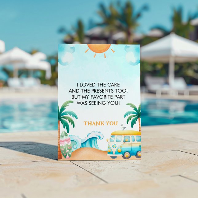 Cartão De Agradecimento O Grande, Surf Aniversário (Criador carregado)