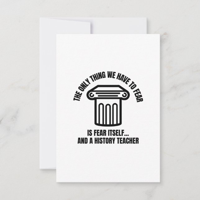 Cartão De Agradecimento O medo dos professores (Frente)