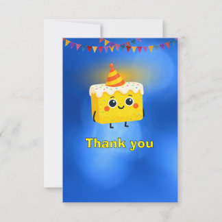 Cartão De Agradecimento O Melhor Bolo de Aniversário