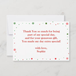 Cartão De Agradecimento O melhor Natal do tempo