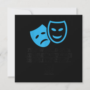 Cartão De Agradecimento O Mundo é um Teatro Palco Máscara Presente de Ator