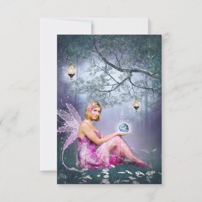 Cartão De Agradecimento O mundo na minha mão (Frente)