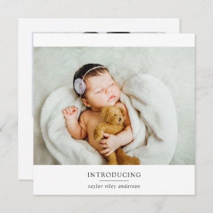 Cartão De Agradecimento O Nascimento Moderno Stats Nova Foto para Bebê