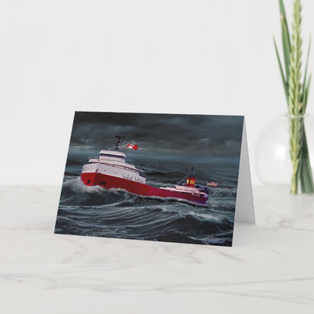 CARTÃO DE AGRADECIMENTO O NAUFRÁGIO DO EDMUND FITZGERALD (Frente)