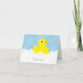Cartão De Agradecimento O obrigado Ducky de borracha você nota - o azul