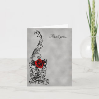 Cartão De Agradecimento O obrigado gótico do casamento da dança você