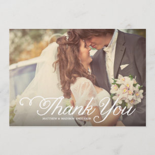 Cartão De Agradecimento O obrigado Wedding o mais doce do dia   você