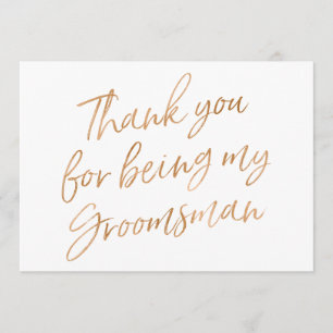 Cartão De Agradecimento O ouro aumentou "obrigado você para ser meu