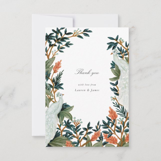 Cartão De Agradecimento O Pavão (Frente)