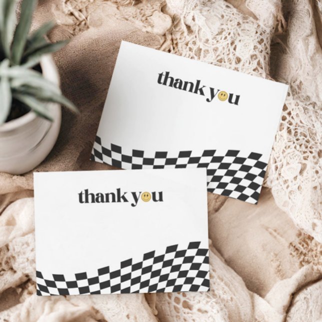 Cartão De Agradecimento O Primeiro Aniversário do legal Menino Verificado (Criador carregado)