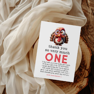 Cartão De Agradecimento O que é divertido Caricaturas primeiro aniversario