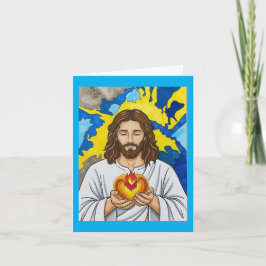 Cartão De Agradecimento O Sagrado Coração de Jesus